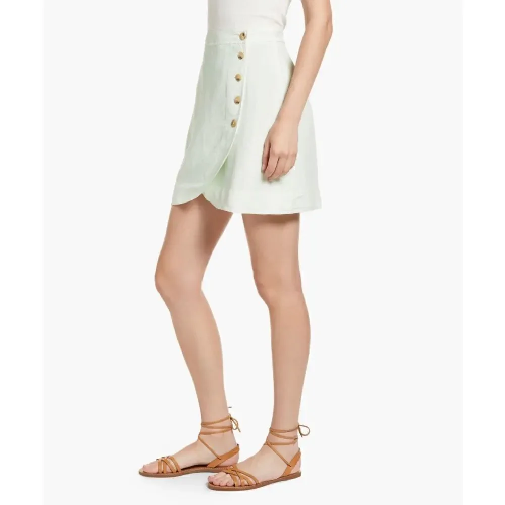 NWT Madewell Linen-Blend Tulip-Hem Mini Skirt: Earth-Dyed Edition, Size 16